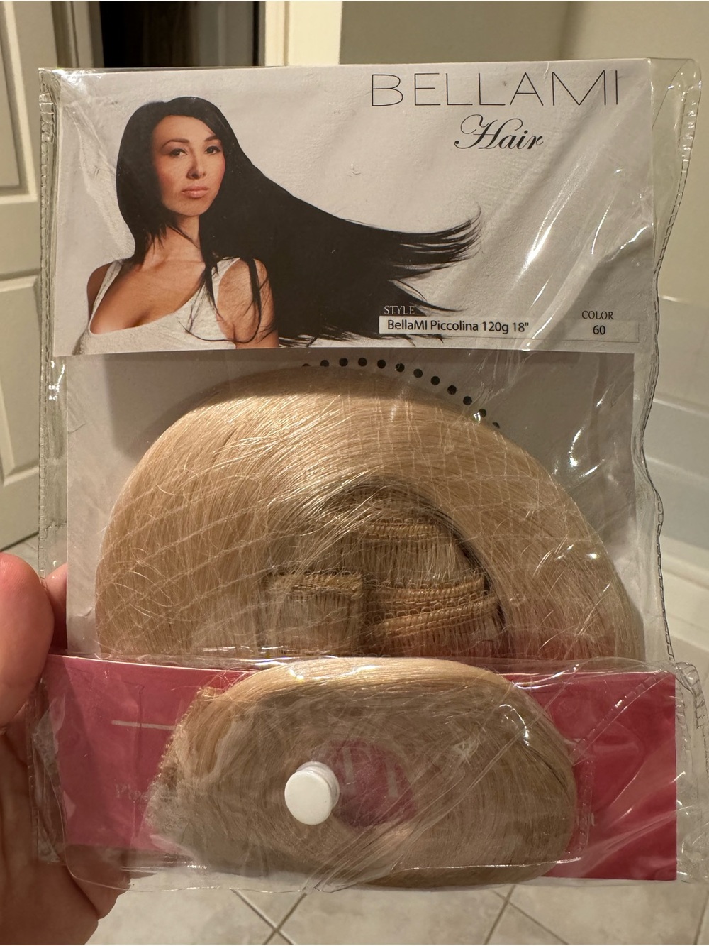 BELLAMI Piccolina 18" Blonde Hair Extensions - Color Ash Blonde #60